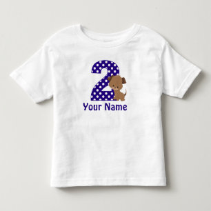 Second Birthday Boy Puppy Dog Toddler T-shirt