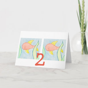 Second Birthday Fish Card