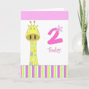 Second birthday girl card