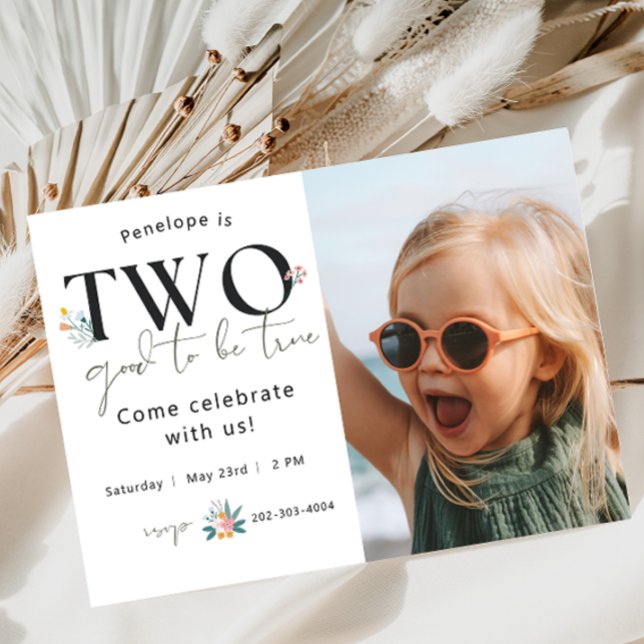 Second Birthday Invitation with Photo (Creator Uploaded)