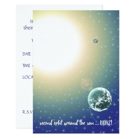 Second Birthday Orbit Around the Sun Card