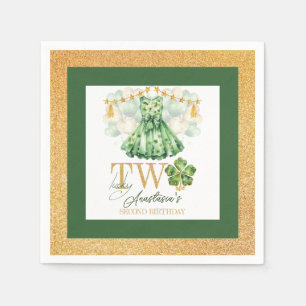 Second Birthday St Patrick's Day Personalized Napkin