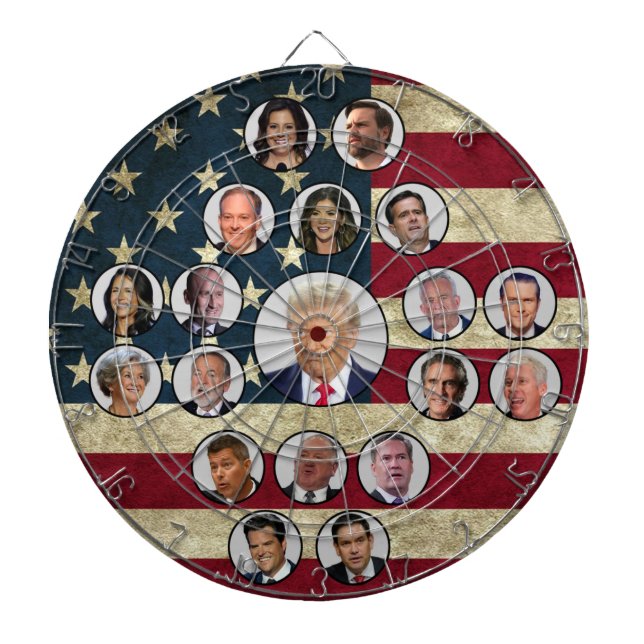 Second cabinet of Donald Trump Dartboard (Front)