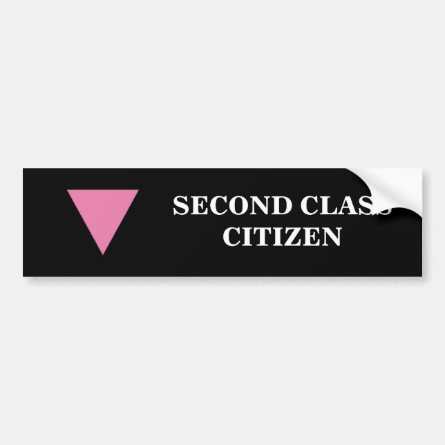 SECOND CLASS CITIZEN BUMPER STICKER (Front)