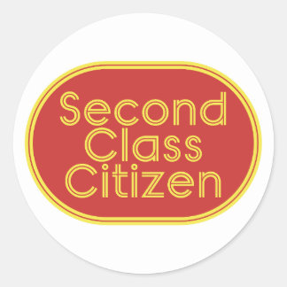 Second Class Citizen Post Office Stickers