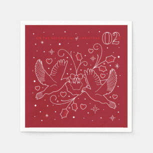 Second Day of Christmas Party Paper Napkins