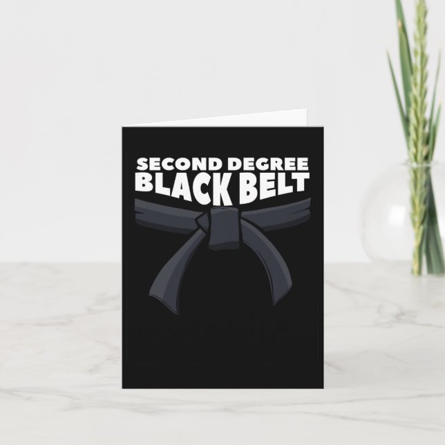 Second Degree Black Belt Martial Arts Karate 1  Card (Front)