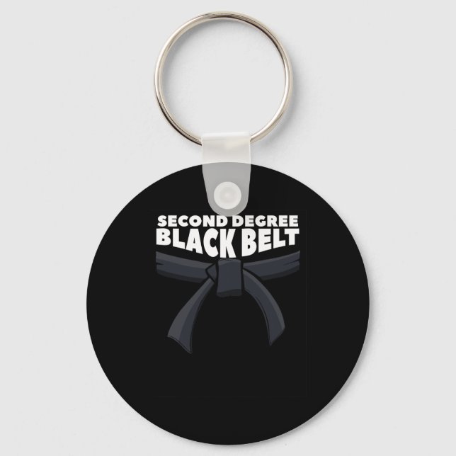 Second Degree Black Belt Martial Arts Karate 1  Keychain (Front)