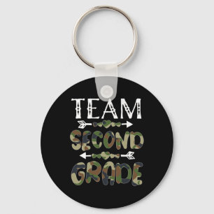 Second Grade Back To School 1st Day Camo Teachers Keychain