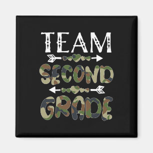 Second Grade Back To School 1st Day Camo Teachers  Magnet