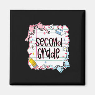 Second Grade Back To School 2nd Grade Coquette Tea Magnet