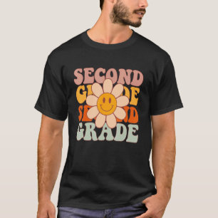 Second Grade Back To School Retro Teacher Daisy Co T-Shirt
