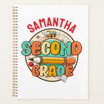 Second Grade – Cute Back to School Supplies Notebo