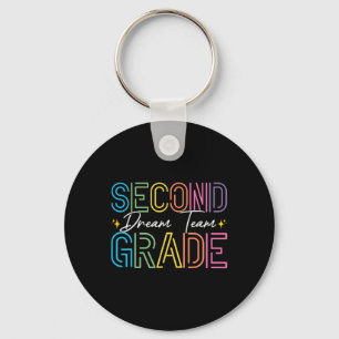 Second Grade Dream Team Teacher Student Back To Sc Keychain