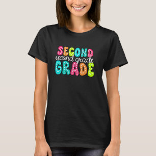 Second Grade Dream Team Teacher Student Funny Back T-Shirt