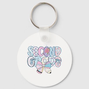 Second Grade Dude Back To School 2nd Grade Teacher Keychain
