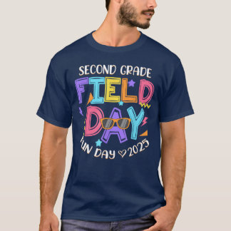 Second Grade Field Day Fun Day 2025 School Teacher T-Shirt