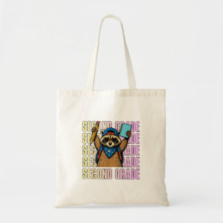 Second Grade Funny Raccoon Back To School 2nd Tote Bag