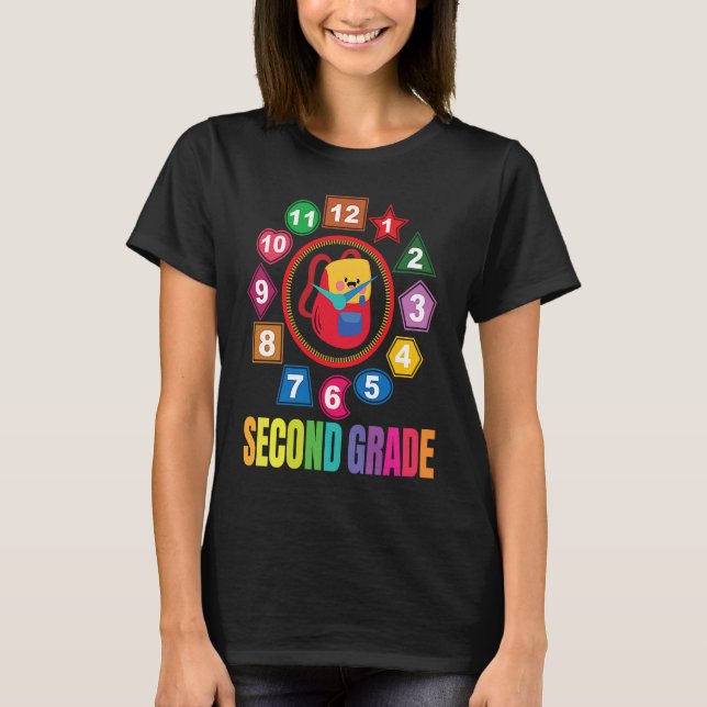 Second Grade Girls Boys Teacher Team 2nd Grade Squ T-Shirt (Front)