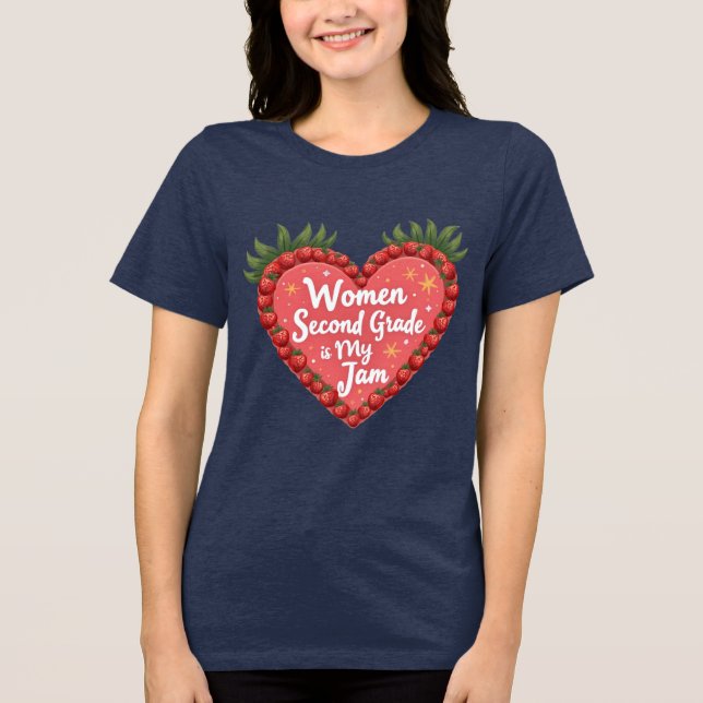 Second Grade is My Jam Teacher Shirt | Cute (Front)