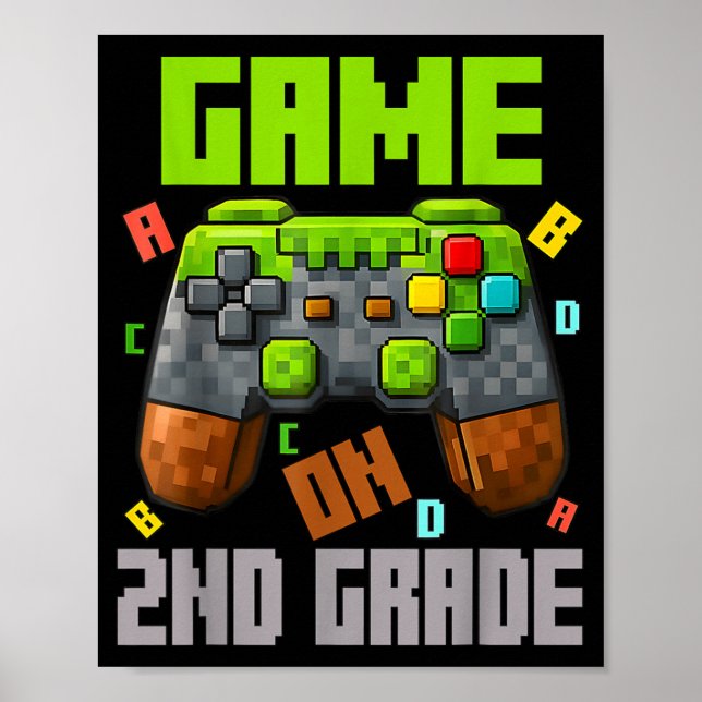 Second Grade Let's Play 2nd Grade Back To School Poster (Front)