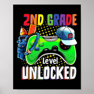 Second Grade Level Unlocked Byck To School Video G Poster
