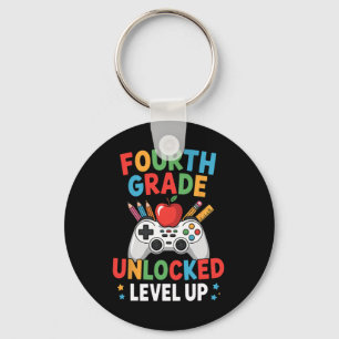 Second Grade Level Unlocked Funny Gamer Boys Ck To Keychain