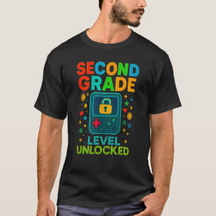 Second Grade Level Unlocked Gamer Ck To School Con T-Shirt