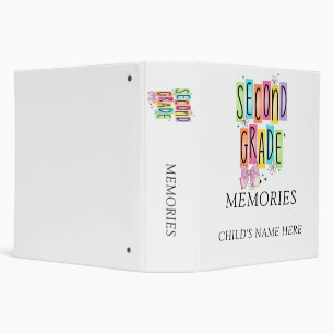 Second Grade Memories Custom Child's Name Binder