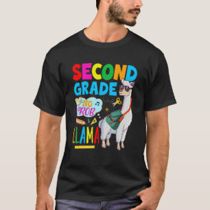Second Grade No Prob Llama 2nd Grade Teacher Stud T-Shirt