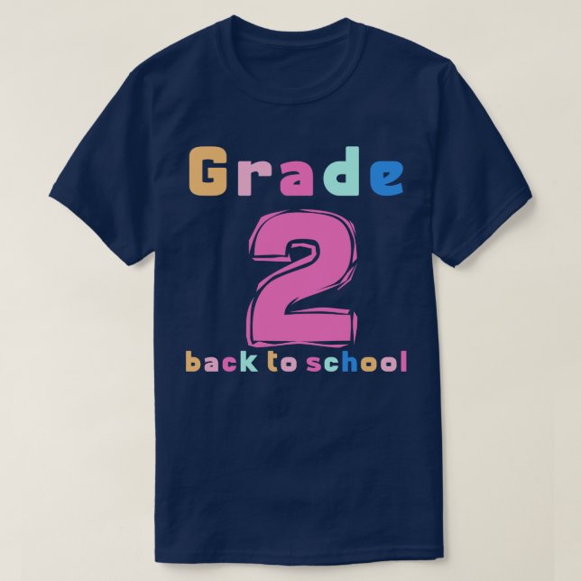 Second Grade Rainbow Girls Boys Teacher Cute 2nd T-Shirt (Design Front)