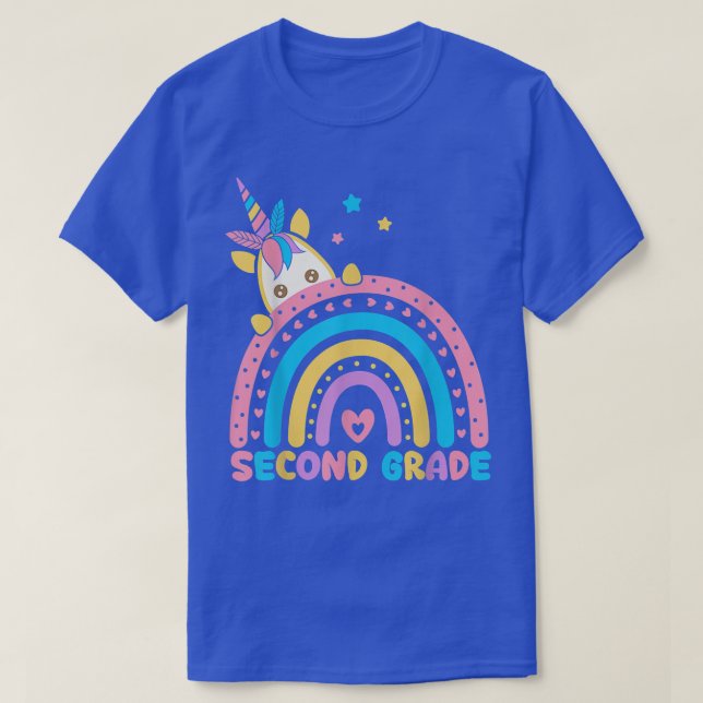 Second Grade Rainbow Unicorn Back To School 2nd Gr T-Shirt (Design Front)