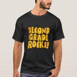 Second Grade Rocks 2nd Grade Teacher student back  T-Shirt