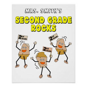 Second Grade Rocks  Poster