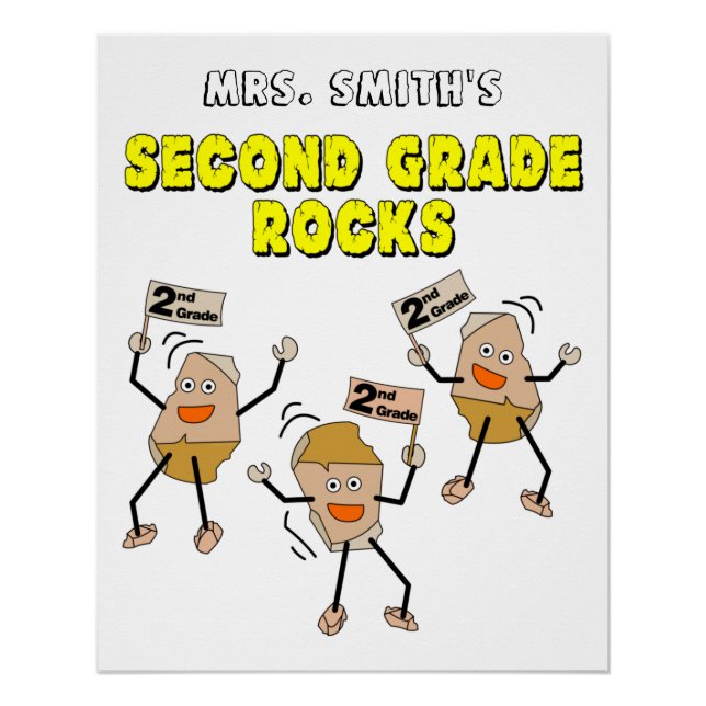 Second Grade Rocks  Poster (Front)