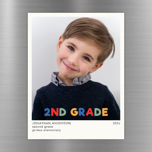 Second Grade School Year Photo Keepsake Magnet