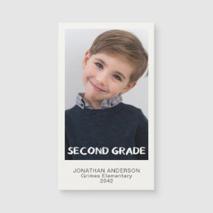 Second Grade School Year Photo Keepsake Magnet