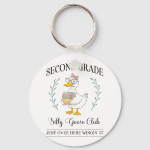 Second Grade Silly Goose Club For Teacher Or Stude Keychain