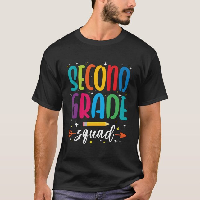 Second Grade Squad 2Nd Grader Back To School T-Shirt (Front)
