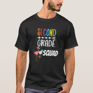 Second Grade Squad Flamingo Back To School Second T-Shirt