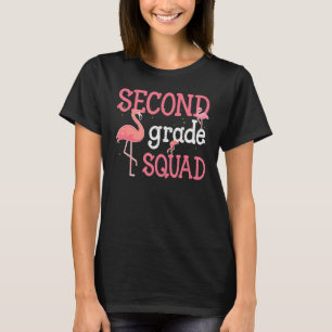 Second Grade Squad Flamingo Back To School T-Shirt