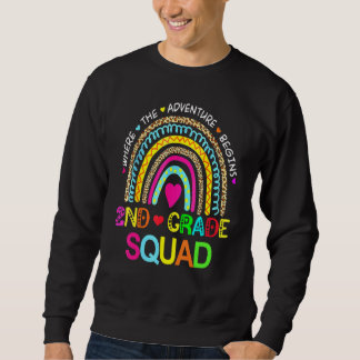 Second Grade Squad Teacher  2nd Grade Back To Scho Sweatshirt