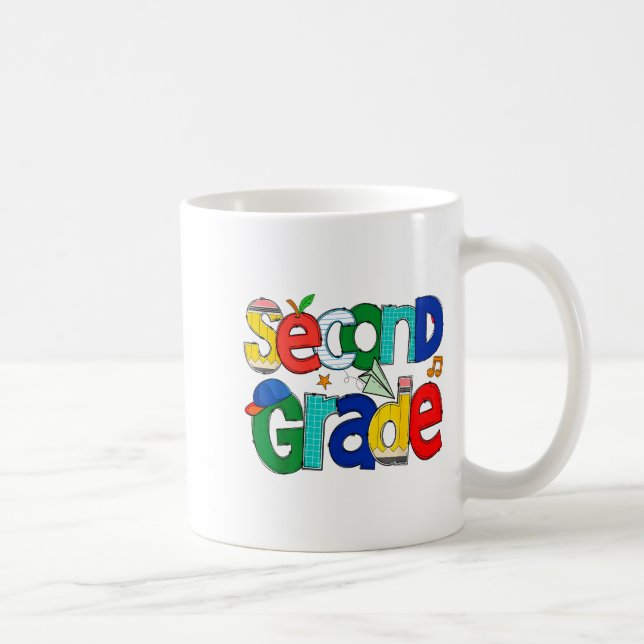 Second Grade Student School Clroom Learning Educat Coffee Mug (Right)