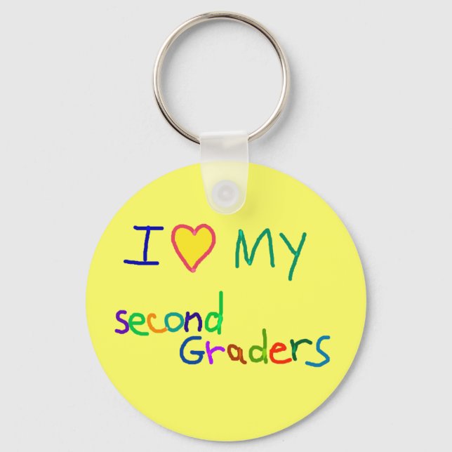 Second Grade Teacher Gifts Keychain (Front)