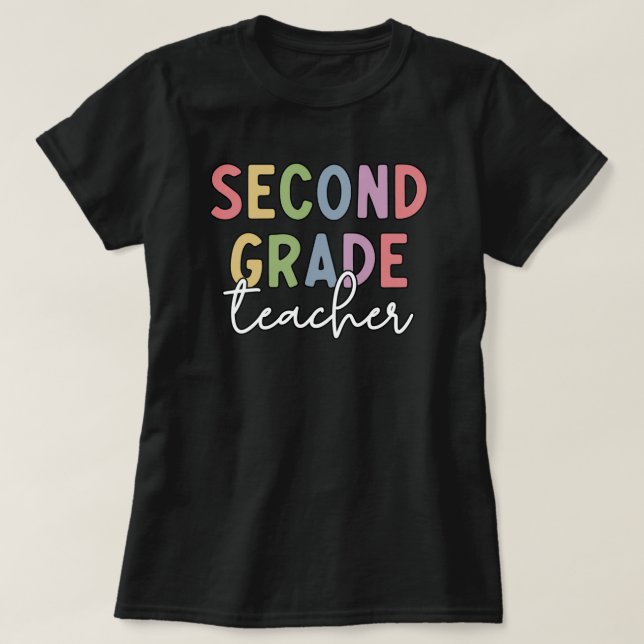 Second Grade Teacher | Second Grade Back to School T-Shirt (Design Front)