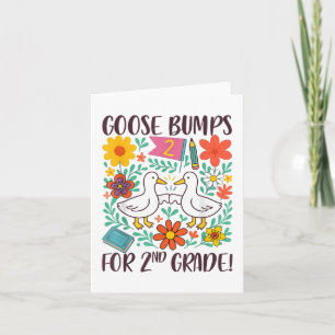 Second Grade Teacher Silly Goose Goose Bumps For 2 Card