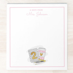 Second Grade Teacher White Teacher Appreciation Notepad