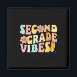 Second Grade Vibes 2nd Grade 1st Day Of School Tea Magnet<br><div class="desc">Second Grade Vibes 2nd Grade 1st Day Of School Teacher Kids</div>