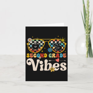 Second Grade Vibes - 2nd Grade Team Retro 1st Day Card