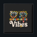 Second Grade Vibes - 2nd Grade Team Retro 1st Day  Magnet<br><div class="desc">Second Grade Vibes - 2nd Grade Team Retro 1st Day Of School 1</div>